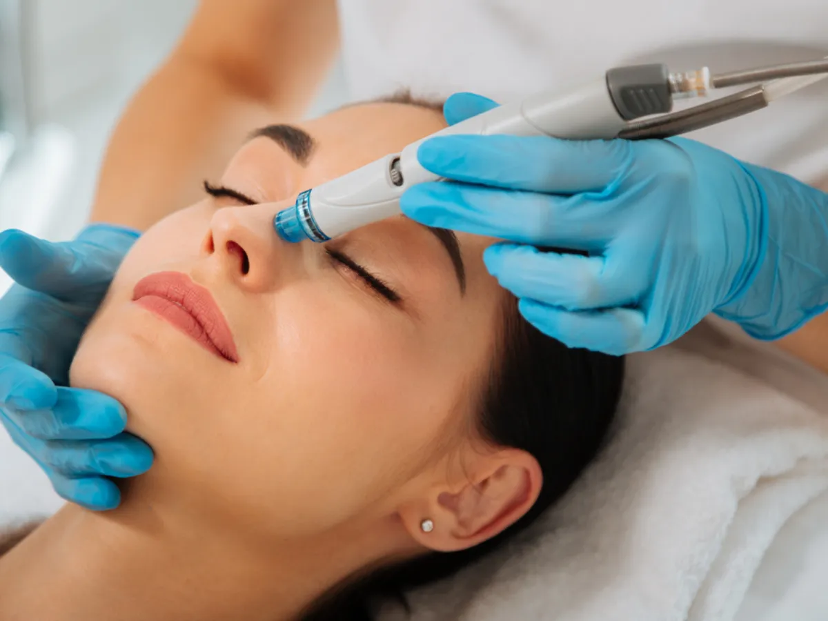 AquaFirme treatment in progress - professional skincare treatment
